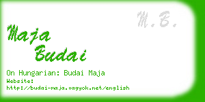 maja budai business card